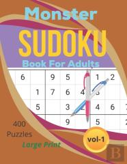 Monster Sudoku Puzzles Book For Adults Large Print