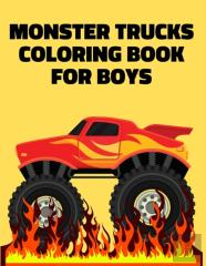 Monster Trucks Coloring Book For Boys