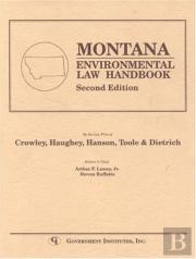 Montana Environmental Law Handbook