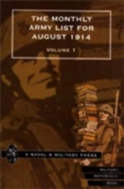 Monthly Army List For August 1914