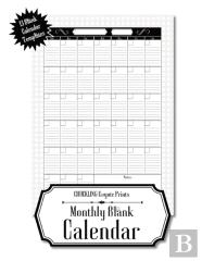 Monthly Blank Calendar