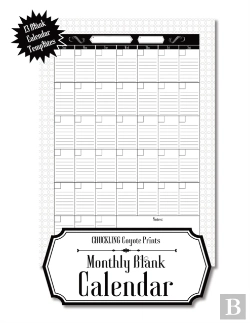 Bertrand.pt - Monthly Blank Calendar