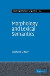 Morphology And Lexical Semantics