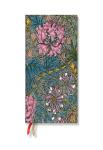 Morris Pink Honeysuckle (William Morris) Midi 18-Month Horizontal Softcover Flexi Dayplanner 2025 (Elastic Band Closure)
