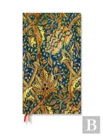 Morris Windrush (William Morris) Ultra 18-Month Vertical Hardback Dayplanner 2025 (Elastic Band Closure)