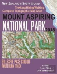Mount Aspiring National Park Trekking/Hiking/Walking Complete Topographic Map Atlas Gillespie Pass Circuit Routeburn Track New Zealand South Island 1