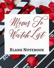 Movies To Watch List - Blank Notebook - Write It Down - Pastel Rose Red Black - Abstract Modern Contemporary Unique Art
