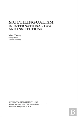 Bertrand.pt - Multilingualism In International Law And Institutions