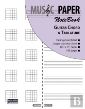 Music Paper Notebook - Guitar Chord & Tablature