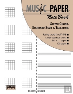 Bertrand.pt - Music Paper Notebook - Guitar Chord, Standard Staff & Tablature