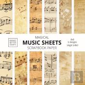 Music Sheets Scrapbook Paper