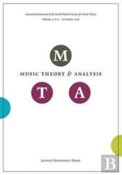 Music Theory And Analysis, Volume 3.2