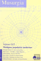 Musurgia Volume Ix/2 ; Musiques Populaires Modernes