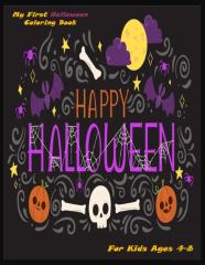 My First Halloween Coloring Book For Kids Ages 4-8