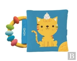 Bertrand.pt - My Soft Rattle And Teether Book: Cat