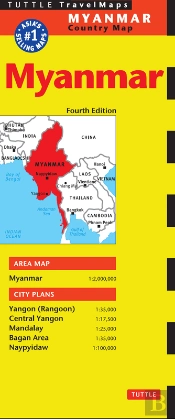 Myanmar Travel Map Fourth Edition