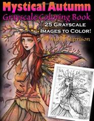 Mystical Autumn Grayscale Coloring Book