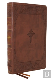 Nabre, New American Bible, Revised Edition, Catholic Bible, Large Print Edition, Leathersoft, Brown, Thumb Indexed, Comfort Print