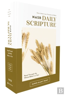 Bertrand.pt - Nasb, Daily Scripture, Super Giant Print, Paperback, White/Gold, 1995 Text, Comfort Print
