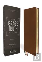 Nasb, The Grace And Truth Study Bible, Premium Goatskin Leather, Brown, Premier Collection, Black Letter, 1995 Text, Art Gilded Edges, Comfort Print