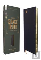 Nasb, The Grace And Truth Study Bible (Trustworthy And Practical Insights), Leathersoft, Navy, Red Letter, 1995 Text, Thumb Indexed, Comfort Print