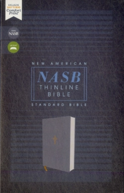 Bertrand.pt - Nasb, Thinline Bible, Cloth Over Board, Gray, Red Letter Edition, 1995 Text, Comfort Print