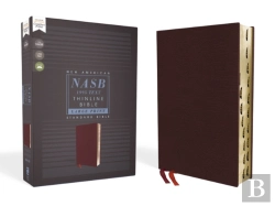 Bertrand.pt - Nasb, Thinline Bible, Large Print, Bonded Leather, Burgundy, Red Letter, 1995 Text, Thumb Indexed, Comfort Print