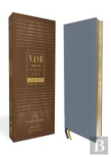 Nasb, Thinline Bible, Large Print, Genuine Leather, Buffalo, Blue, Red Letter, 1995 Text, Comfort Print