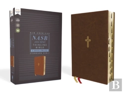 Bertrand.pt - Nasb, Thinline Bible, Large Print, Leathersoft, Brown, Red Letter, 1995 Text, Thumb Indexed, Comfort Print