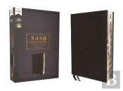 Nasb, Thinline Bible, Leathersoft, Black, Red Letter, 2020 Text, Thumb Indexed, Comfort Print