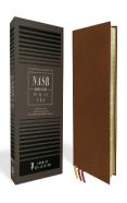 Nasb, Thinline Bible, Premium Goatskin Leather, Brown, Premier Collection, Black Letter, Gauffered Edges, 2020 Text, Comfort Print