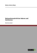 Nationalismuskritik Bei Adorno Und Horkheimer