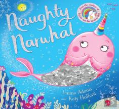 Naughty Narwhal Colour-Changing Sequin Book (Pb)