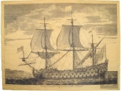 Navire Soleil Royal Gravure
