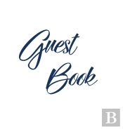 Navy Blue Guest Book, Weddings, Annivers