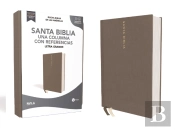Nbla, Santa Biblia, Una Columna Con Referencias, Letra Grande, Tapa Dura/Tela, Gris, Palabras De Jesus En Rojo, Comfort Print