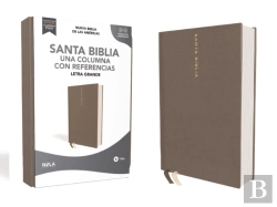 Bertrand.pt - Nbla, Santa Biblia, Una Columna Con Referencias, Letra Grande, Tapa Dura/Tela, Gris, Palabras De Jesus En Rojo, Comfort Print