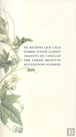 Bertrand.pt - Ne Retiens Que Cela (Poemes De Guerre) - Ivor Gurney