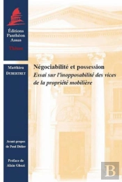 Négociabilité Et Possession ; L'Inopposabilité Des Vices De La Propriété Immobilière