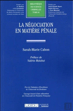 Bertrand.pt - Negociation En Matiere Penale - T64 (La)
