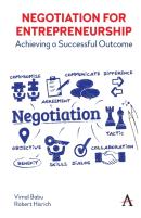 Negotiation For Entrepreneurship