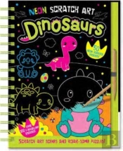 Neon Scratch Art Dinosaurs