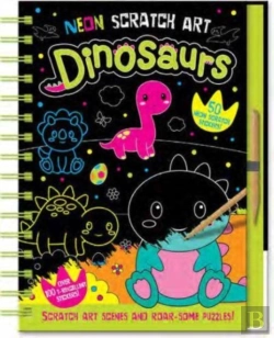 Bertrand.pt - Neon Scratch Art Dinosaurs