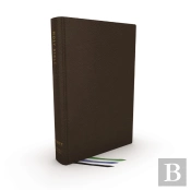 Net Bible, Thinline Large Print, Genuine Leather, Brown, Comfort Print