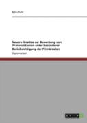 Neuere Ansatze Zur Bewertung Von Iv-Investitionen Unter Besonderer Berucksichtigung Der Primardaten