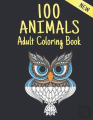New Adult Coloring Book 100 Animals