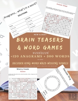 Bertrand.pt - New Best Brain Teasers & Word Games Workbook +120 Anagrams +300 Words To Find