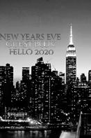 New Years Eve Iconic   Manhattan Night  Skyline Hello 2020  Blank Guest Book