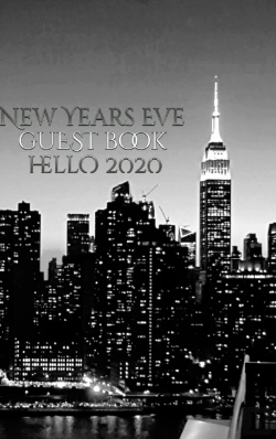 Bertrand.pt - New Years Eve Iconic   Manhattan Night  Skyline Hello 2020  Blank Guest Book