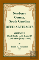 Newberry County, South Carolina Deed Abstracts. Volume Ii